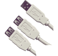 Cable Usb Tipo A macho a Tipo 2X hembra 2 metros