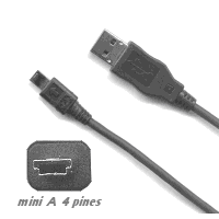 Cable Usb Tipo A macho a Tipo mini A macho 4 pin 1,8 metros