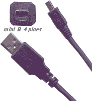 Cable Usb Tipo A macho a Tipo mini B macho 4 pin 1,8 metros