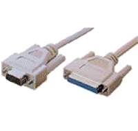 Cable Interlink/Laplink Serie Db25h - Db9 h 2 mts. Null Modem