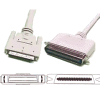 Cable  High MiniDb 68 macho(scsi5) a Centronics 50 macho 2 metros