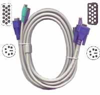 Cable Triple Vga Tec. Rat. Ps2 10 Metros SPB