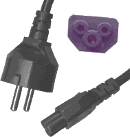 Cable alimentacin portatil Ibm/Compaq 2 metros