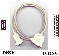 Db25 macho a Db9 hembra 5 mts.