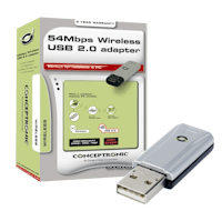 Adaptador Externo USB Wireless CONCEPTRONIC 54 Mbps